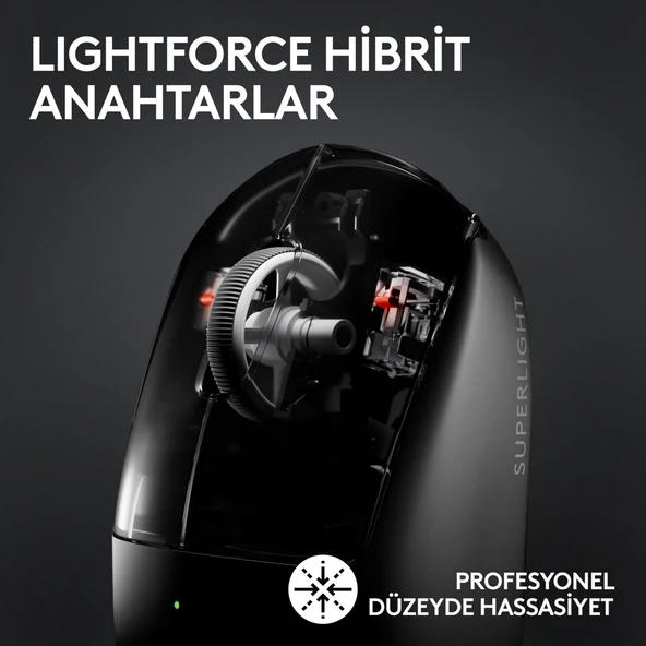 Logitech G Pro X Superlıght 2 Hafif Hero 2 Sensör 32.000 Dpı Lıghtspeed Kablosuz Oyuncu Mouse - Resim 3