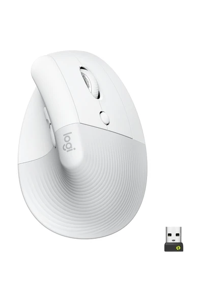 Logitech Lift Sessiz Kablosuz Ergonomik Dikey Mouse - Beyaz