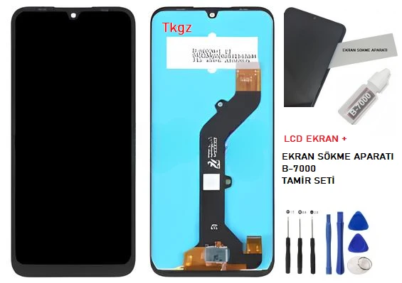 Tkgz Infinix HOT 20İ Lcd Ekran Dokunmatik SERVİCE PACK + B-7000 + TAMİR SETİ - 2
