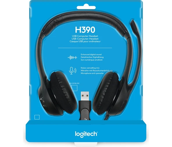 Logitech H390 USB Gürültü Önleyici Mikrofonlu Kulaklık - Siyah - Resim 7