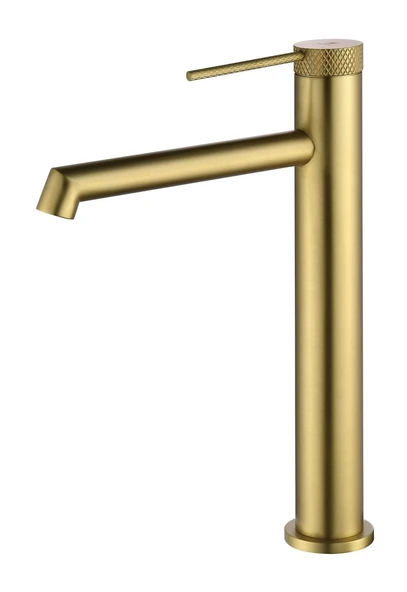 FONTANA YÜKSEK LAVABO BATARYASI (FIRÇALANMIŞ ALTIN)