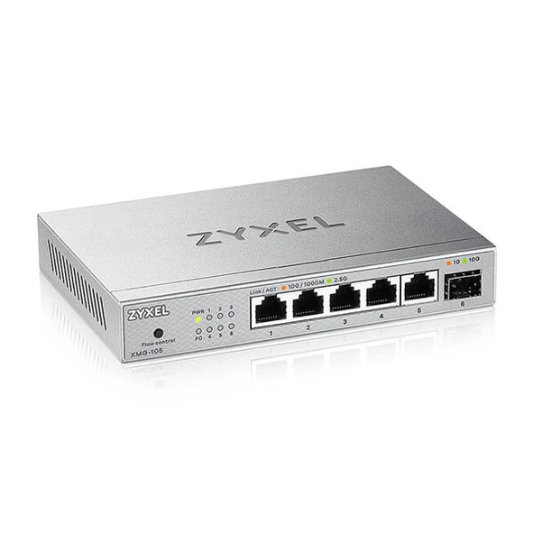 ZYXEL XMG-105 5 PORT 2.5G + 1G SFP/10G SFP+ MULTIGIGABIT METAL YONETILEMEZ DESKTOP SWITCH - 4