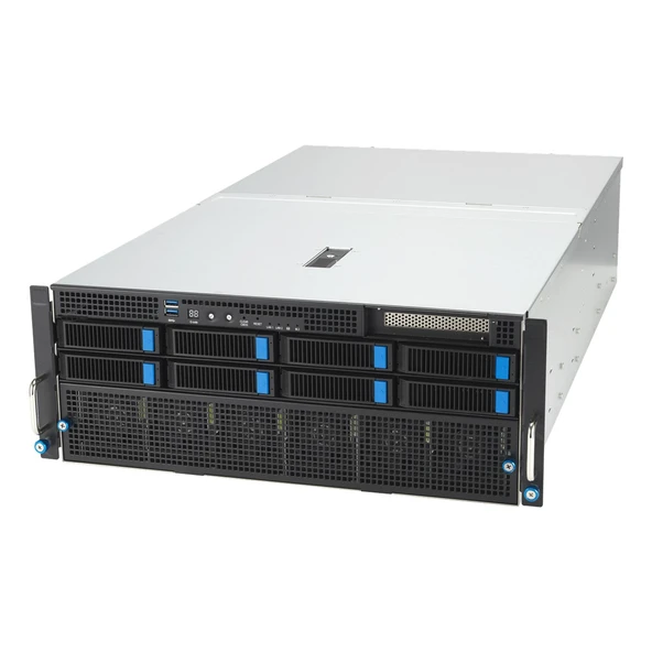 ASUS ESC8000-E11/10G Intel 2+2 3000W H100 DESTEKLI BAREBONE GPU SERVER ISLEMCI YOK-RAM YOK-DISK YOK-FREEDOS  