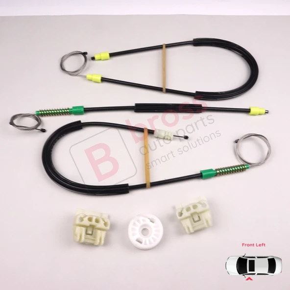 Peugeot 607 9D 9U 1999-2010 9650734980 9221Q2 İçin Ön Sol Kapı Cam Kriko Tamir Seti ürün görseli 1