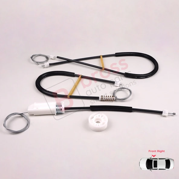 VW New Beetle Cabriolet Convertible 2003-2010 1Y0837462 İçin Elektrikli Ön Sağ Cam Kriko Tamir Seti - Resim 4