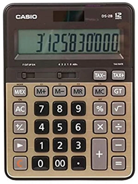 Casio DS-2B-GD Profesyonel 12 Hane Masa Üstü Hesap Makinesi ürün görseli 1