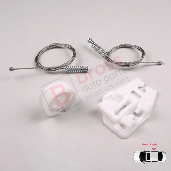 BMW 3 Serisi E46 1998-2005 4/5 Kapı 51358212100 İçin Arka Sağ Kapı Cam Kriko Tamir Seti - Resim 5