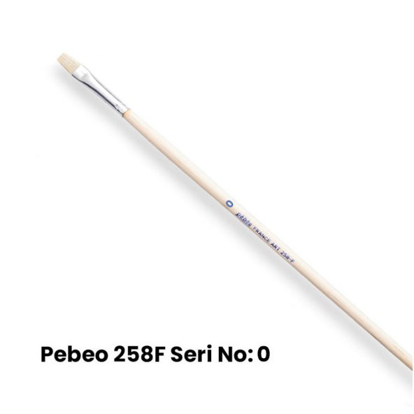Pebeo France Art 258F Seri Düz Kesik Uçlu Fırca No:0