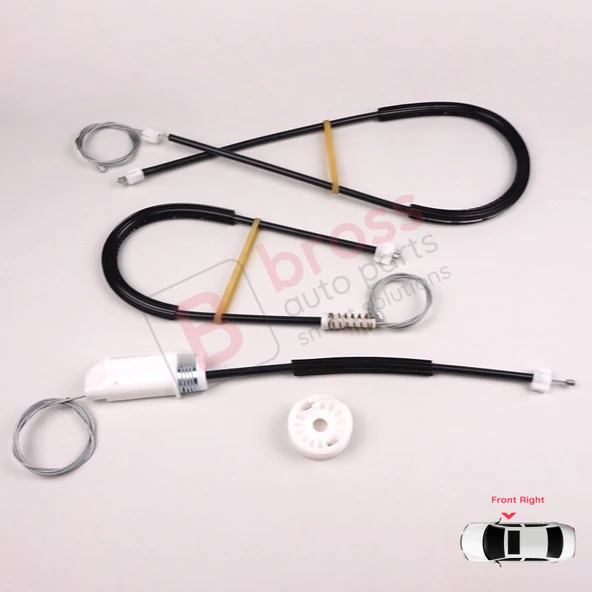 VW New Beetle Cabriolet Convertible 2003-2010 1Y0837462 İçin Elektrikli Ön Sağ Cam Kriko Tamir Seti - Resim 2