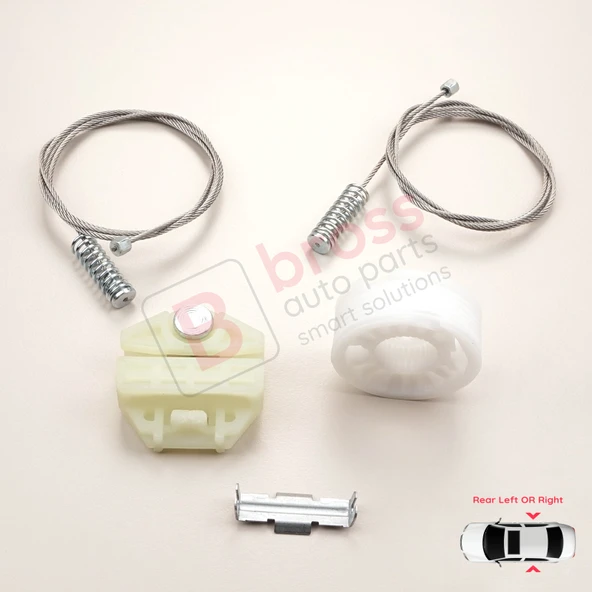 Saab 9-3 MK1 YS3D 1998-2003 900 NG 1994-1998 5-Kapı HB İçin Arka Sağ veya Sol Cam Kriko Tamir Seti - Resim 5