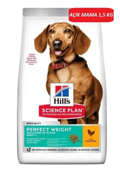 Hill's Perfect Weight Small Mini Küçük Irk Tavuk Etli Yetişkin Köpek Maması 1,5 KG