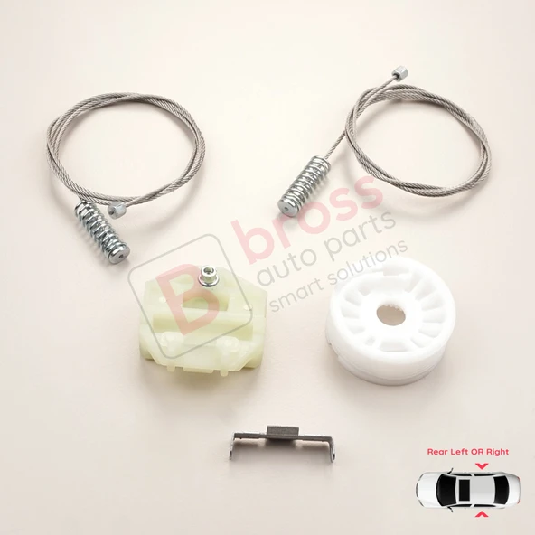 Saab 9-3 MK1 YS3D 1998-2003 900 NG 1994-1998 5-Kapı HB İçin Arka Sağ veya Sol Cam Kriko Tamir Seti - Resim 3