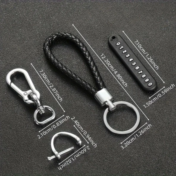BUFFER® Anahtarlığa TakılabilenTelefon Numarası Etiketli Numaratörlü Anahtarlık - 5