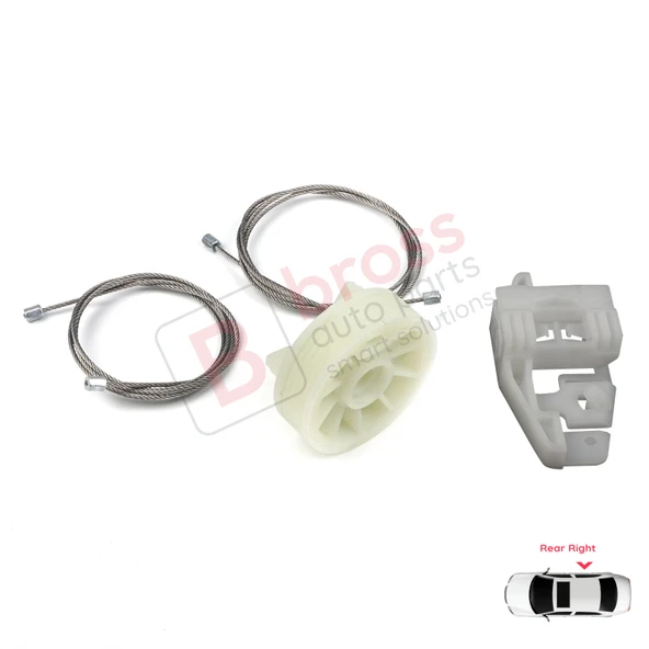 Renault Scenic MK2 JM0/1 2003-2009 8200118857 İçin Elektrikli Arka Sağ Kapı Cam Kriko Tamir Seti - Resim 5