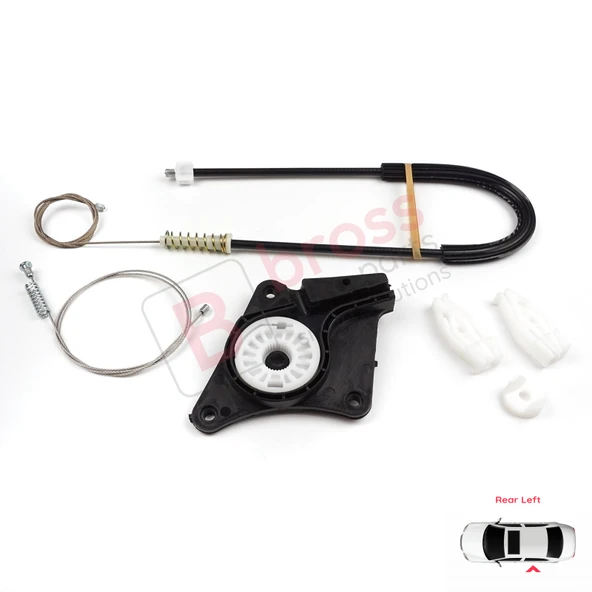 VW New Beetle Cabriolet Convertible 2003-2010 1Y0898291 İçin Elektrikli Arka Sol Cam Kriko Seti - Resim 3