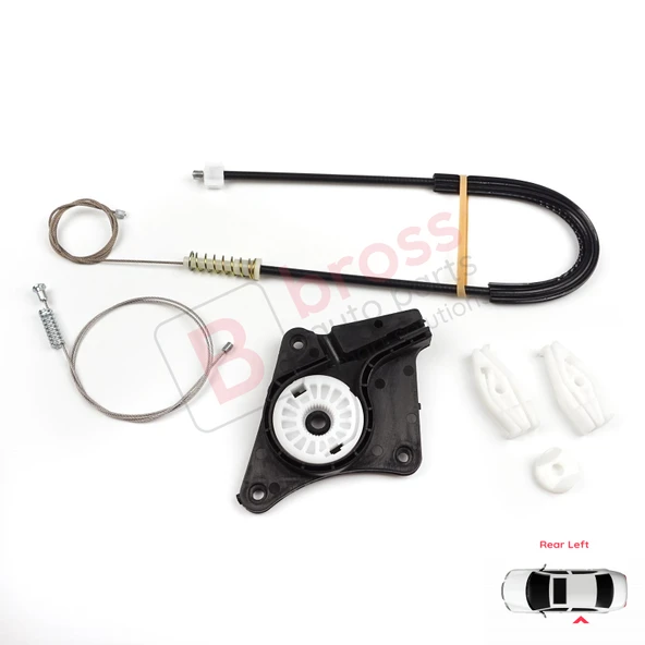 VW New Beetle Cabriolet Convertible 2003-2010 1Y0898291 İçin Elektrikli Arka Sol Cam Kriko Seti ürün görseli