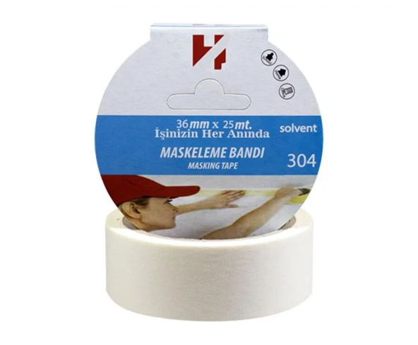 Herbant Kauçuk Maskeleme Bandı 36mm X 25m