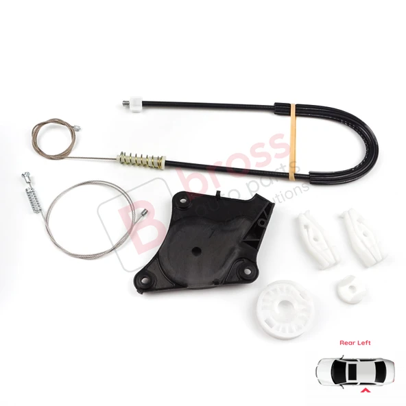 VW New Beetle Cabriolet Convertible 2003-2010 1Y0898291 İçin Elektrikli Arka Sol Cam Kriko Seti - Resim 2