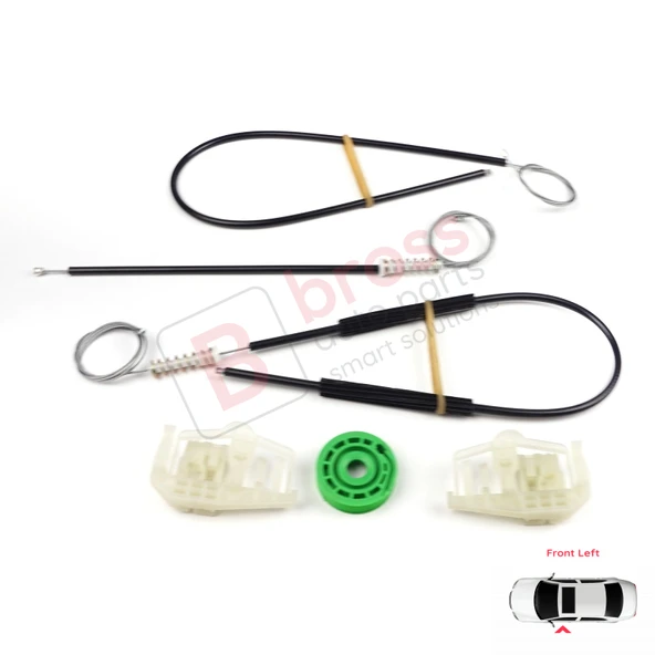 BMW 3 Serisi E46 Compact 2001-2005 2/3 Kapı 51338251351 İçin Elektrikli Sol Cam Kriko Tamir Seti - Resim 2