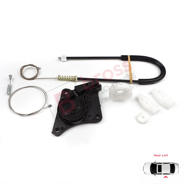 VW New Beetle Cabriolet Convertible 2003-2010 1Y0898291 İçin Elektrikli Arka Sol Cam Kriko Seti - Resim 4