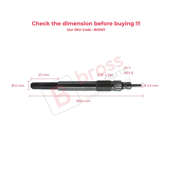 Caterpillar 3304 3306 İçin 1 Adet Isıtma Bujisi 24 V 3T8706 - Resim 4
