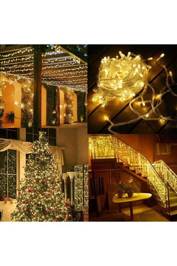 Perlotus 10 Metre Kumandalı Prizli Fişli Led Yılbaşı Ağacı Işığı Günışığı - 3