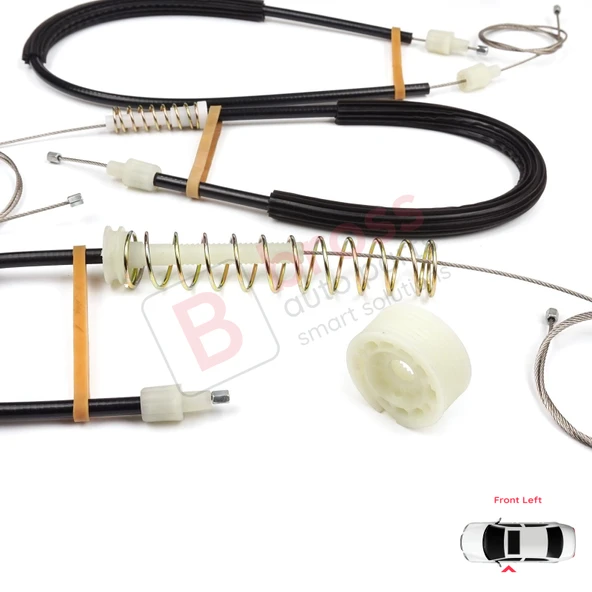 BMW 6 Serisi F06 Gran Coupe 2011-2018 51337268797 İçin Ön Sol Kapı Cam Kriko Tamir Seti - Resim 4