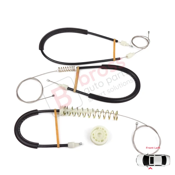 BMW 6 Serisi F06 Gran Coupe 2011-2018 51337268797 İçin Ön Sol Kapı Cam Kriko Tamir Seti ürün görseli 1