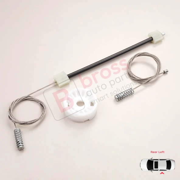 BMW 5 Serisi E60 E61 2003-2010 4/5 Kapı 51357184745 İçin Elektrikli Arka Sol Cam Kriko Tamir Seti