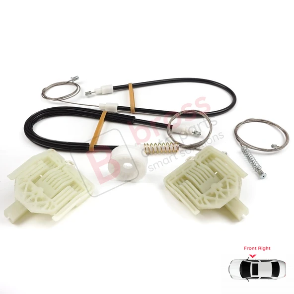 BMW 1 E87 2003-2012 5-Kapı Hatchback 51337138466 İçin Ön Sağ Cam Kriko Tamir Seti - Resim 4