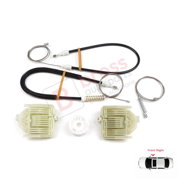 BMW 1 E87 2003-2012 5-Kapı Hatchback 51337138466 İçin Ön Sağ Cam Kriko Tamir Seti ürün görseli 1