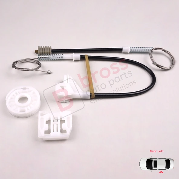 Skoda Octavia MK1 1U 2001-2010 Makyajlı Kasa İçin Elektrikli Arka Sol Kapı Cam Kriko Tamir Seti - Resim 3