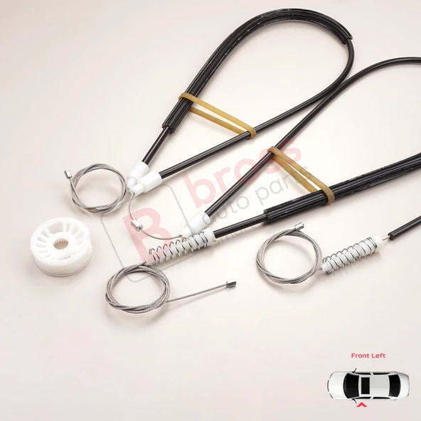 Peugeot 206 CC 2D T16 2000-2008 2-Kapı Coupe Cabrio 9221Y3 İçin Ön Sol Cam Kriko Tamir Seti - Resim 3