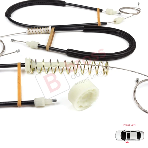 BMW 6 Serisi F06 Gran Coupe 2011-2018 51337268797 İçin Ön Sol Kapı Cam Kriko Tamir Seti - Resim 5