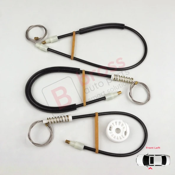 BMW 5 Serisi E60 E61 E60 M5 İçin Ön Sol Cam Kriko Set 51337184383 - Resim 2