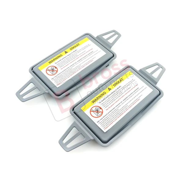 Mercedes W211 İçin 2 Adet Gri Renk Güneşlik Ayna Kapağı Sağ ve Sol 2108102510 - Resim 2