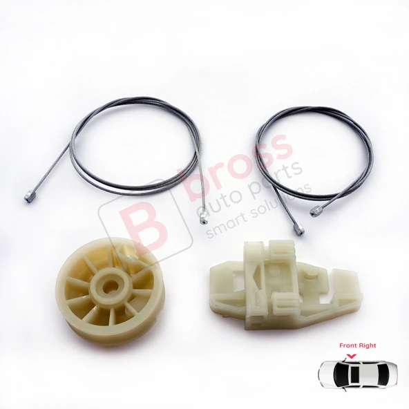 Citroen C3 MK1 FC FN 2002-2010 5-Kapı Hatchback 9222N5 İçin Ön Sağ Kapı Cam Kriko Tamir Seti ürün görseli 1