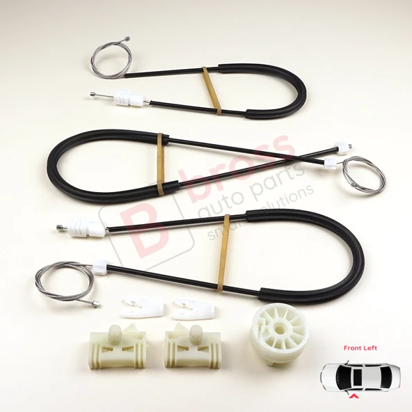 Renault Espace MK4 J81 JK JK0/1 2002-2015 8200017893 İçin Elektrikli Ön Sol Cam Kriko Tamir Seti ürün görseli 1