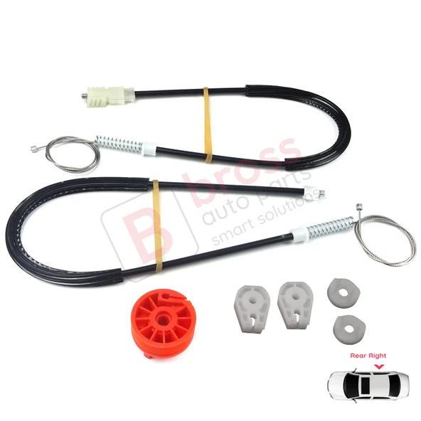 Citroen C3 Pluriel MK1 Cabrio 2003-2010 9643071180 İçin Elektrikli Arka Sağ Cam Kriko Tamir Seti