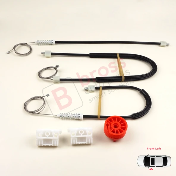 Renault Clio MK3 BR CR KR SR 2005-2014 5-Kapı 8200191148 İçin Elektrikli Ön Sol Cam Kriko Tamir Seti