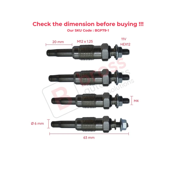 Audi Ford Nissan Renault Seat Skoda Volvo VW 1.9 Motor için 4 Adet Isıtma Bujisi 11V 7700867617 - Resim 4