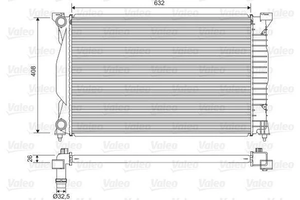 VALEO 734269 | Radyatör 01-09 Aı.A4 1.6-1.8T-2.0Tdi