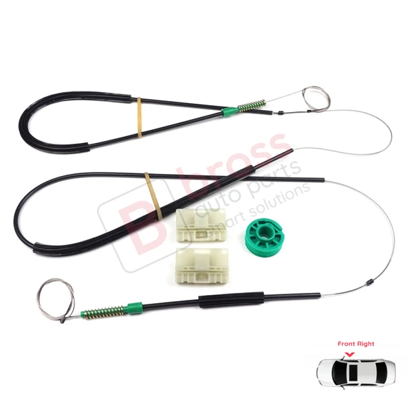 Audi A3 S3 MK1 8L1 1996-2003 2/3 Kapı Hatchback Coupe 8L3837462 İçin Sağ Kapı Cam Kriko Tamir Seti ürün görseli 1