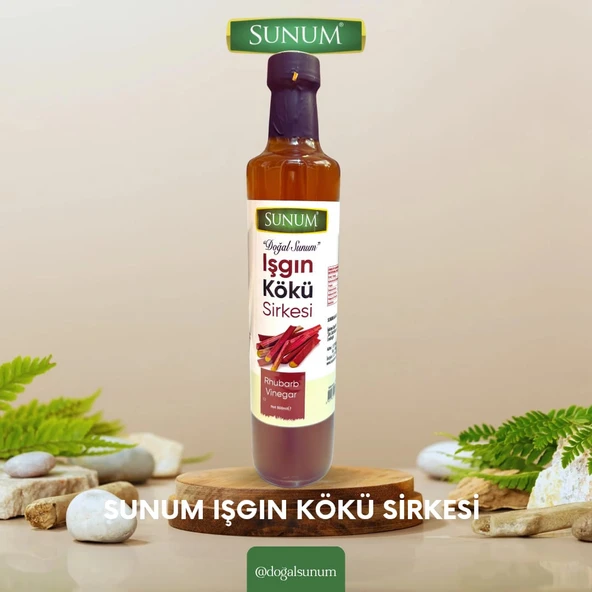 Sunum Işgın Kökü Sirkesi Cam Şişe 500 ml. - 2
