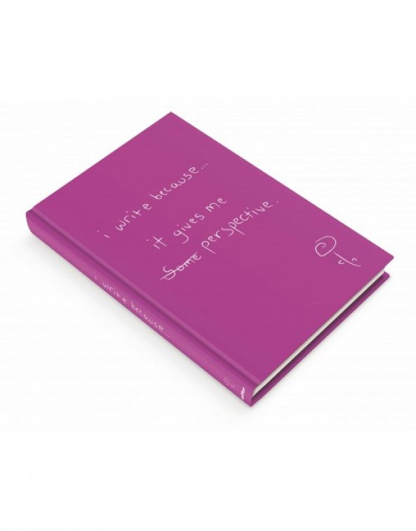 Deffter I write Because İt Gives Me Perspective 96 Yaprak Çizgili Sert Kapak Defter - 2