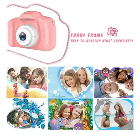 Ozmik CMR9 PLUS  Mini 1080p Hd Çocuk Kamera Dijital Fotoğraf Makinesi 2.0 Inç Ekran 13Mp 2025 MAVİ - 6