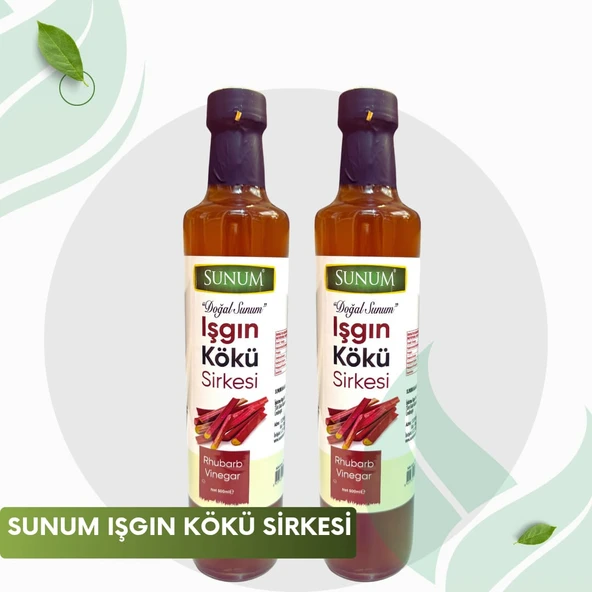 Sunum Işgın Kökü Sirkesi Cam Şişe 500 ml. - 6