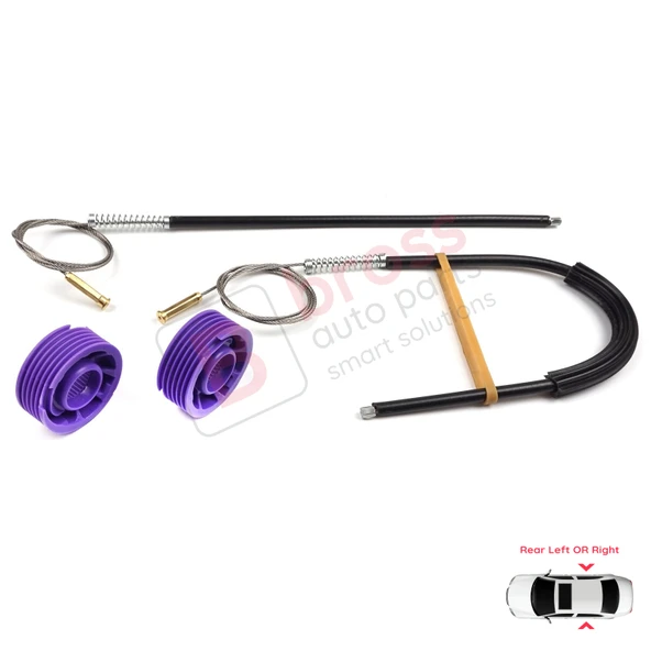 Audi A3 S3 MK3 8V 2012-2021 4/5 Kapı İçin Elektrikli Arka Sol veya Sağ Cam Kriko Tamir Seti - Resim 4