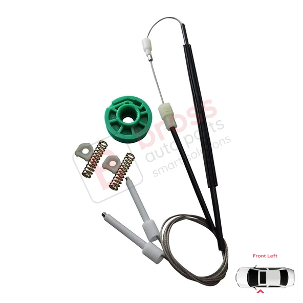 Audi A6 C4 4A 1994-1998 100 C4 4A 4/5 Kapı 4A0837461 İçin Elektrikli Ön Sol Cam Kriko Tamir Seti - Resim 3