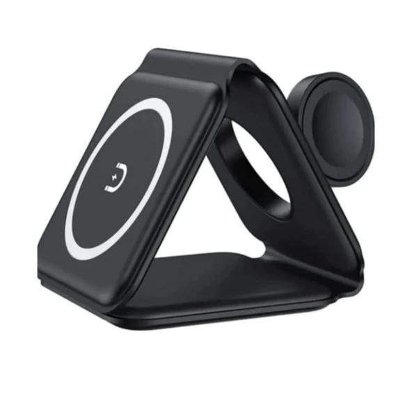 Ozmik 3'ü 1 arada MegaSafe Uyumlu Katlanabilir Manyetik Kablosuz Şarj Cihazı Pedi Hepsi Bir Arada - Resim 5